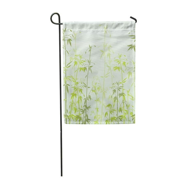 JSDART Green Vietnam Bamboo Pattern Culture Forest Shoot Balinese Retro Garden Flag Decorative Flag House Banner 28x40 inch