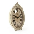 thumbnail image 2 of Zentique 7.5" Antique White and Black Distressed Finish Oval Desk Clock, 2 of 3