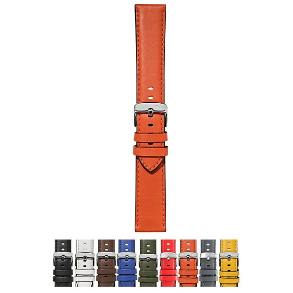 Morellato Croquet (Ec) Watch Strap - Orange - 20mm - Chrome-plated Stainless Steel Buckle - EASY CLICK Collection