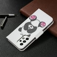 thumbnail image 5 of Galaxy A53 5G Case Cute Embossed Pattern Premium Leather Wallet Cover Flip Stand Credit Card Slots Pocket Holder Magnetic Closure Folio Case for Samsung Galaxy A53 5G, Giant Panda, 5 of 8