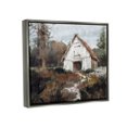 thumbnail image 3 of Stupell Industries Quiet Woodland Cabin Landscape Landscape Painting Gray Floater Framed Art Print Wall Art, 3 of 6