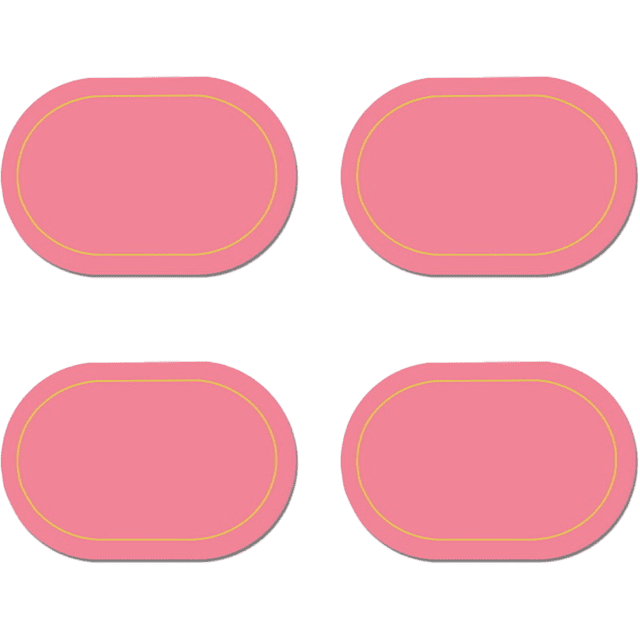 Juego de 4 manteles individuales de piel sintética: manteles individuales de diseño ovalado de doble cara, resistentes al agua y al calor, para decoración del hogar
