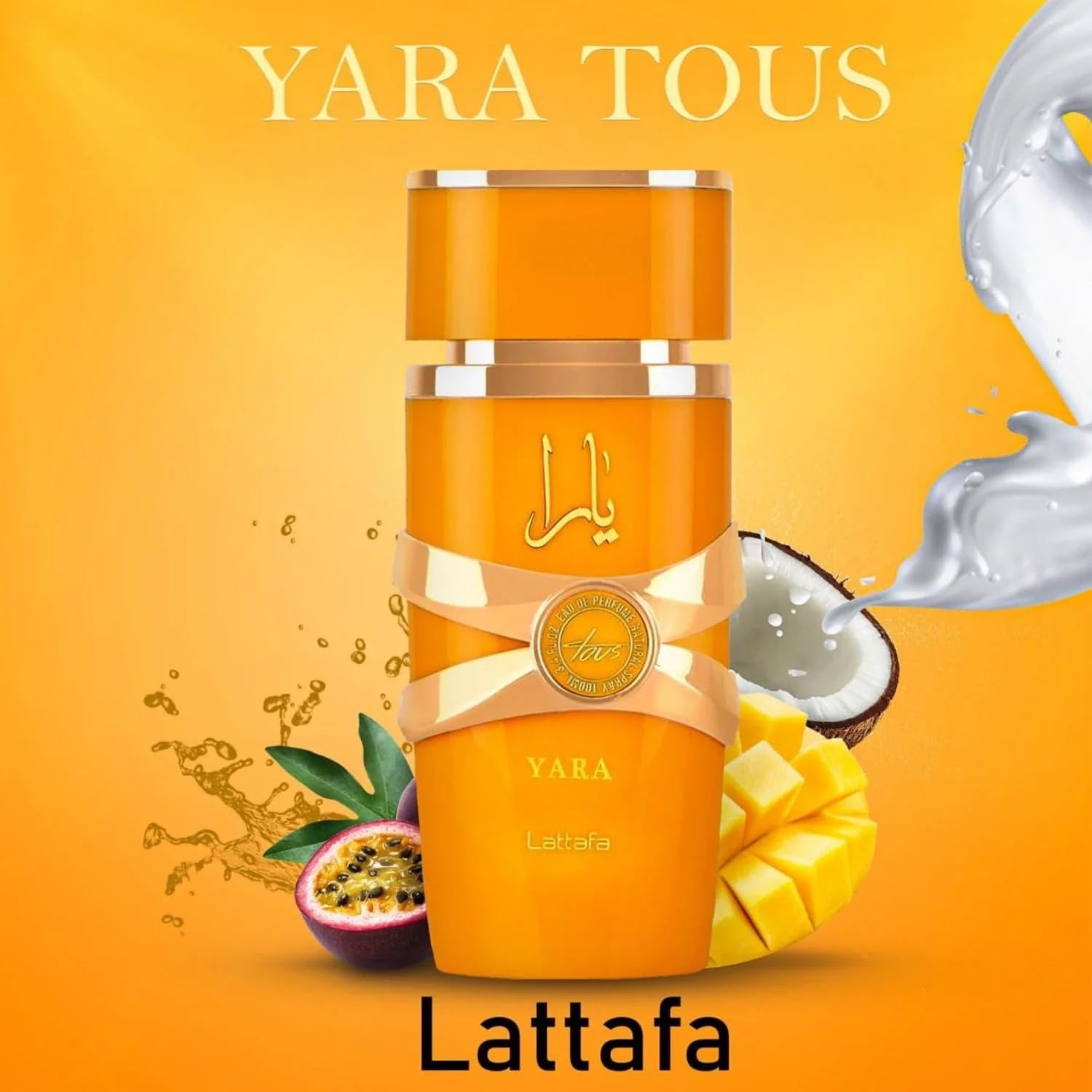Yara Tous Eau De Parfum For Women 100Ml 3.4Oz - Original Fragrance from Dubai - Fruity with Notes of Mango and Grapefruit