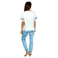 thumbnail image 4 of Disney Stitch And Scrump Womens 2 Piece Pajama Set Varsity Tee And Jogger, Stitch, Size: Large, 4 of 5