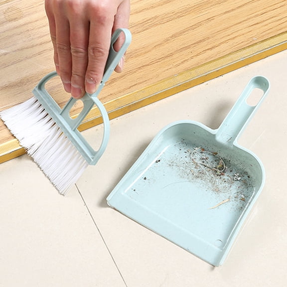 WRISTBIQUE 6-Piece Handheld Broom and Dustpan Set, Plastic Cleaning Tools in Assorted Colors for Home, Dorm, and Student Use