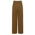 thumbnail image 6 of Lenpel Corduroy Pants for Women Vintage High Waisted Wide Leg Comfy Trousers Baggy Casual Pants with Pockets(Khaki,X-Large), 6 of 7