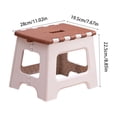 thumbnail image 3 of Roiihwy Collapsible Stool, Sturdy Kitchen Step Stool Foldable for Adults, Non Slip Lightweight Foot Stools for Bathroom Bedroom Camping, Brown, 3 of 6