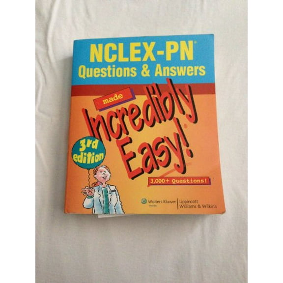 Pre-Owned NCLEX-PN Questions & Answers Made Incredibly Easy: 3,000 Questions! (NCLEX-PN Questions and Answers Made Incredibly Easy) (Paperback) 0781799198 9780781799195