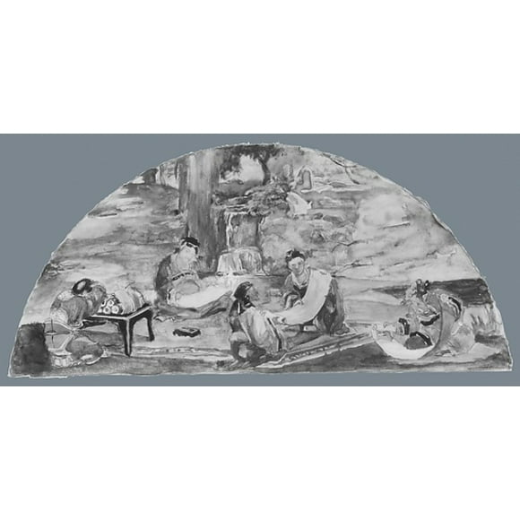 The Recording of Precedents: Confucius and His Pupils Collate and Transcribe Documents in Their Favorite Grove; Color