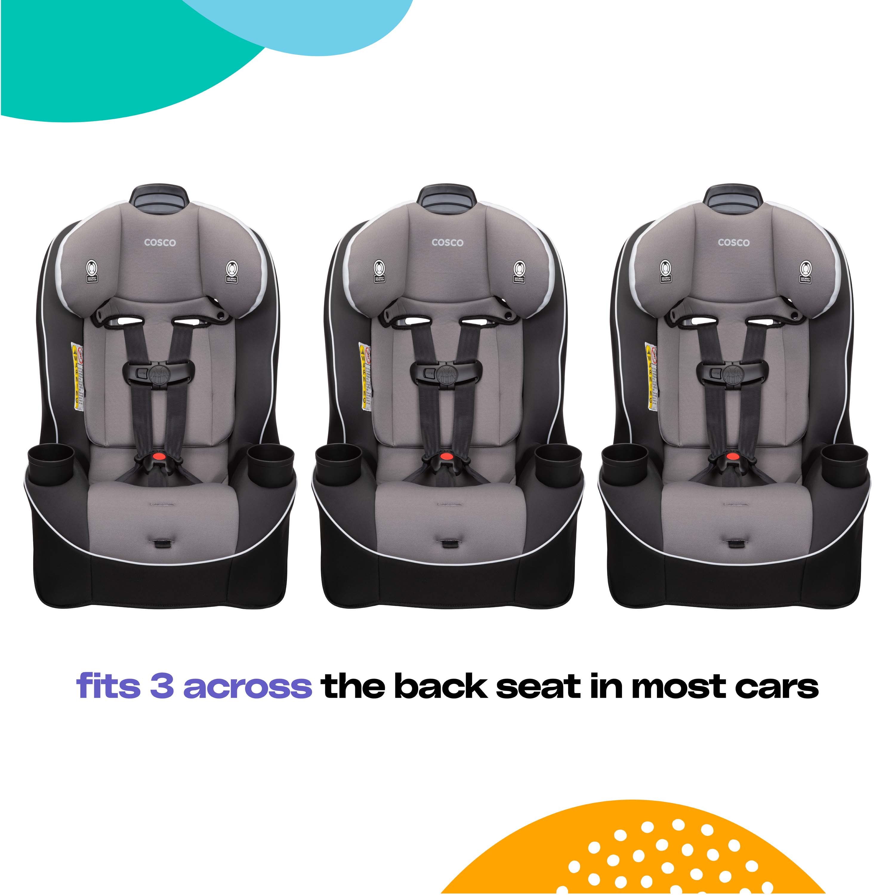 Cosco Kids Easy Elite All-in-One Convertible Car Seat, Sleet - image 4 of 27