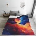 thumbnail image 5 of Fuzoiu Red And Blue Fire Wolf Print Ultra-Soft Micro Fleece Blanket,All Seasons Flannel Throw, Lightweight Blanket for Bed, Sofa, Couch, Movie Night, Camping, and Travel-50"x40", 5 of 7
