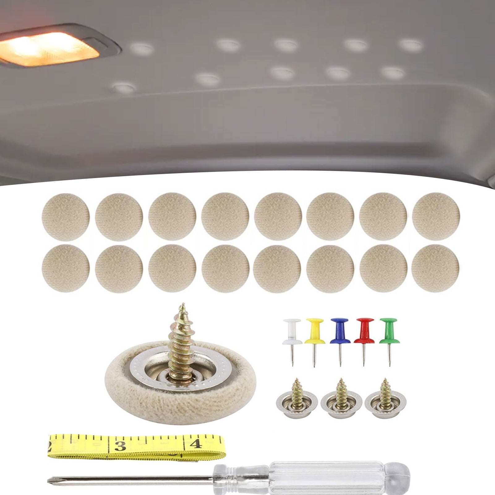 TAONMEISU 60pcs Car Headliner Repair Kit Car Roof Repair Rivets