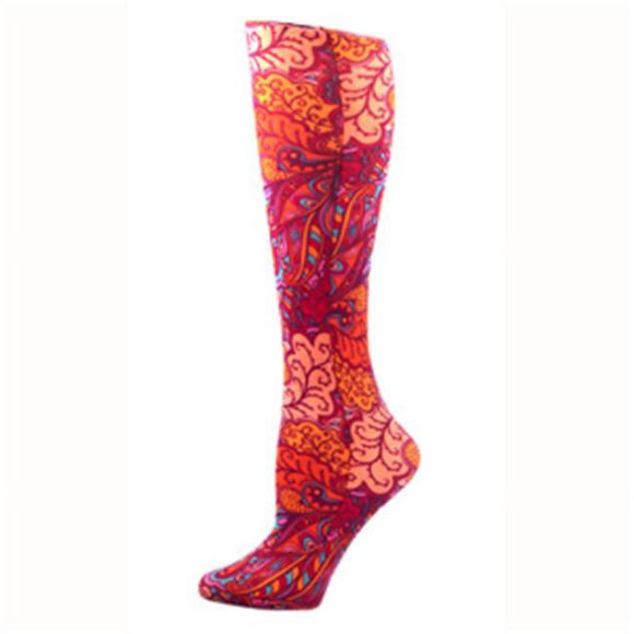 Celeste Stein Chaussettes de Compression Thérapeutiques, Florales Vintage Vives, 8-15 mmHg, Douces
