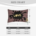 thumbnail image 6 of YFYANG Super Soft Rectangular Plush Cushion Cover (Without Pillow Insert), Love Art Comfort and Non-Pilling Hidden Zip Bedroom Sofa Pillowcases, 20"x30", 6 of 9