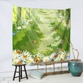 thumbnail image 3 of YFYANG Spring Forest Floral Graffiti Tapestry, Bedroom Dormitory Living Room Decoration Tapestrys Wall Hanging , 59 x 59 in, 3 of 9