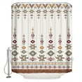 thumbnail image 2 of FAKULI Shower Curtain, Retro Southwest Stall Shower Curtains for Bathroom/Bathtub, Geometric Abstract Bohemia Native Tribal Waterproof Fabric Shower Curtain Set with 12 Hooks, 66" x 72", 2 of 7
