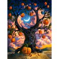 thumbnail image 3 of Cuadros Decorativos 5D DIY Taladro completo Forma redonda Halloween Calabaza Árbol Rhinestone Diamante Dibujo Ndcxsfigh Nuevos Originales, 3 of 9