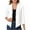 White, variant on Women's 3/4 Ruched Sleeve Cropped Blazer Shawl Lapel Stylish Open Front Cardigan
