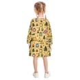 thumbnail image 3 of Girls' long-sleeved dress Camping Girls' A-line dress with ribbed cuffs Soft and comfortable, 3 of 6