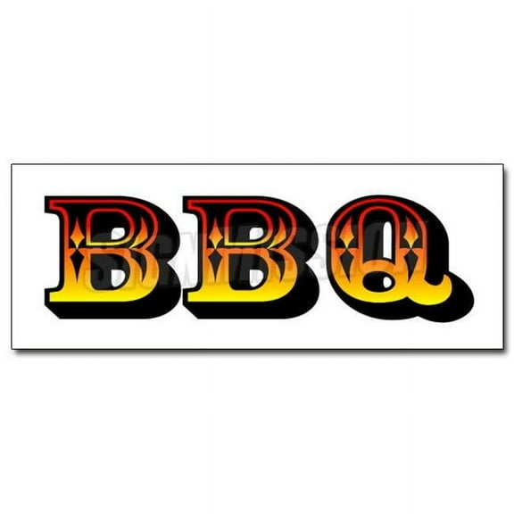 SignMission D-36 BBQ 36 in. BBQ Decal Sticker - Barbque BBQ Smoker