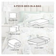 thumbnail image 6 of TiaGOC 6 Piece Bed in a Bag , Green Leaves Printed on White Botanical Design, Microfiber Comforter Set for All Season (1 Comforter, 2 Pillow Shams, 1 Flat Sheet, 1 Fitted Sheet, 1 Pillowcase), 6 of 7