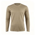 thumbnail image 5 of Yaoyar Men's Solid Sport Mesh Crew Neck Long Sleeve Pullover Top, Breathable Lightweight Quick Dry Athletic Tee for Gym Workout, 5 of 5