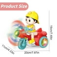 thumbnail image 3 of RUIG Baby Toddler Electric Tricycle Toy Cartoon Motorcycle Vehicle Stunt Performance, Music, Luminous Lights, Kids Birthday Gifts, 3 of 9