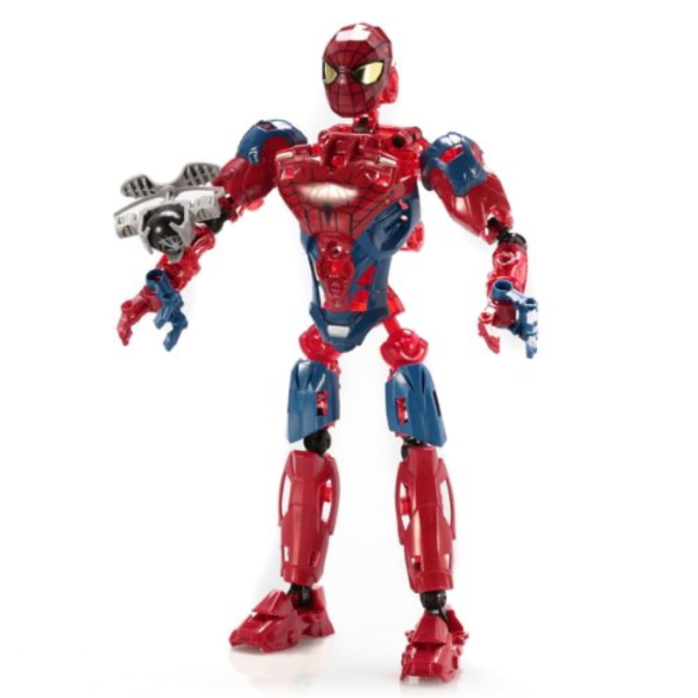 Marvel Mega Bloks Series 1 Black Spiderman w/ stand Boy Toy Mini Figure 