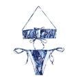 thumbnail image 1 of Conjunto de dos piezas de bikini sexy para mujer con patrón de serpiente con almohadilla en el pecho y sin soporte de acero Fridja  nalpqowj56950, 1 of 6