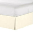 thumbnail image 2 of The Great American Store 1800 Series Double Brushed Microfiber Pleated Bed Skirt -15" Drop Length Dust Ruffle King (Solid, Ivory), 2 of 4