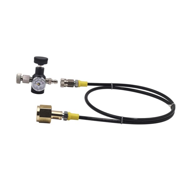 Kit estación llenado cilindros CO2 para agua carbonatada con accesorios instalación rápida. Compatible con válvula rosca -4 y Estilo C