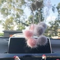 thumbnail image 1 of Juego de 2 accesorios para coche para mujer, adornos colgantes en forma de corazón, accesorios para espejo retrovisor., 1 of 5