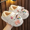 thumbnail image 4 of Rinsvye Winter Cartoon Bowknot Little Home Shoes For Toddler Girls Girl Children Cotton Slippers Bright Feet Lighted Slippers For Adults Girls Non Positioning Decorations Princess Toddler Girl No, 4 of 4