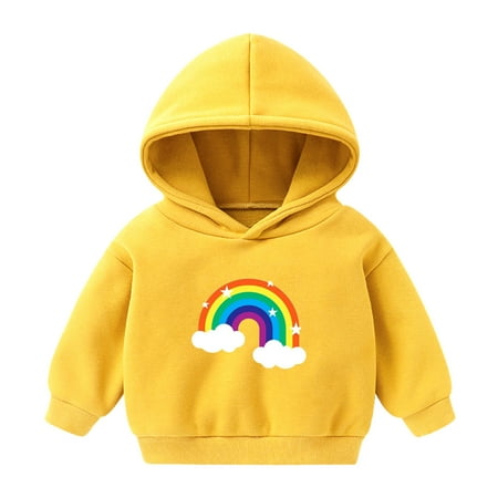 

Ganfancp Cotton-Blend Kids Long Sleeve T-Shirt with Stylish Print – Boys & Girls ages 1-8 Comfort Fit Hooded Sweatshirt Option Clearance Items