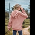 thumbnail image 1 of Sudadera con Capucha y Cremallera de Larga, Color Rosa, Talla L, 1 of 10