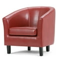 thumbnail image 2 of WyndenHall  Parker 30-in. Wide Tub Chair - 30 inch Wide Accent Chairs Red Foam,Faux Leather Faux Leather, 2 of 4
