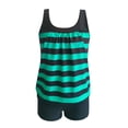 thumbnail image 4 of Conjunto de Bikini Gibobby Traje de baño de mujer Tankini 2 piezas Sin respaldo Estampado Azul,G, 4 of 5