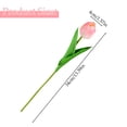 thumbnail image 3 of Nallwabiu 2Pcs PU Tulips Artificial Flowers, Real Touch 13" Silk Flower for Home Kitchen Decor Wedding Bouquet Decorations Office Floral Arrangements(Flower pink), 3 of 5