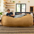 thumbnail image 5 of Jaxx 7 Foot Giant Bean Bag Sofa, Camel, 5 of 5