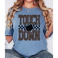 thumbnail image 6 of Leopard Print Touchdown Shirt for Women Football Game Day Graphic Tee, Blue Jean Shirt, 2XL, 6 of 8