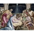 thumbnail image 2 of Von Carolsfeld, Julius Schnorr 14x12 White Modern Wood Framed Museum Art Print Titled - Birth of Our Lord, 2 of 4
