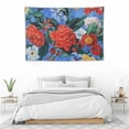 thumbnail image 4 of FANNA Flowers Blue Background Maximalism Tapestry 60x40in Soft, Durable, Skin Friendly, Lightweight Indoor or Outdoor Home Wall Art 60x40in, 4 of 7