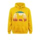thumbnail image 3 of Sudadera con capucha ajustada para hombre, ropa de otoño, regalo para amantes de los perros, silueta de caniche, puesta de sol, vintage, 3 of 5