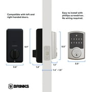 Brinks Electronic Touchpad Deadbolt with Pro-Guard, Transitional, Satin Nickel