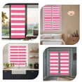 thumbnail image 7 of Pink Striped Window Privacy Film, Modern Simple Monochrome Geometric White Static Cling UV Sun Blocking Heat Control Window Tint Day and Night, Non-Adhesive One Way Windows Privacy Cover 17.7x78.7, 7 of 7