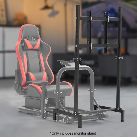 Marada Racing Simulator Monitor Stand, Supports Screens from 24" to 60" for Racing Simulators, Black