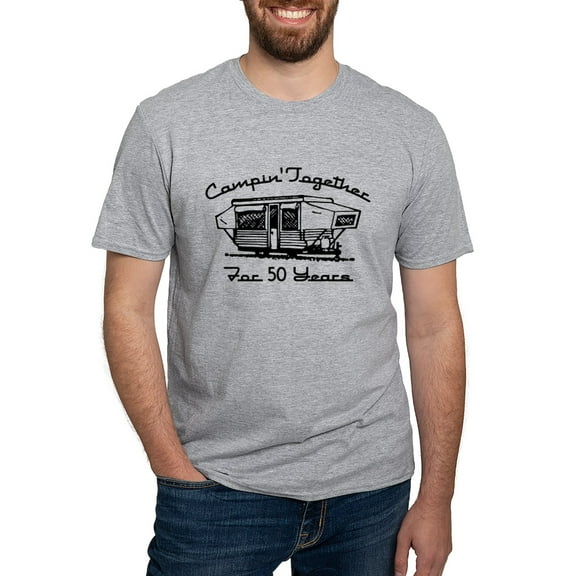 CafePress - Camping Together 50 Years Fitted T Shirt - Fitted T-Shirt, Vintage Fit Soft Cotton Tee