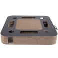 thumbnail image 3 of District 70 Spy Cat Scratcher with Ball and Bell, Corrugated Cardboard, Modern Design, Interactive Toy and Scratch Pad, Play and Groom, Keep Your Cat Active and Healthy - Black, 3 of 4