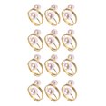 thumbnail image 2 of Shisuyan 12pcs High Grade Diamond Napkin Rings Pearl Napkin Holders (Assorted Color), 2 of 8