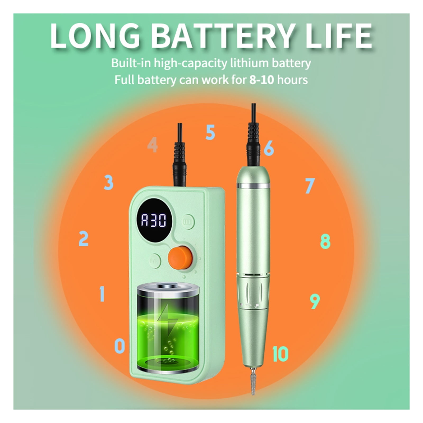 Portable 30000RPM Rechargeable Nail Drill Machine For Acrylic, Nail High Speed Electric Manicure Drill For Sculpting Tools ,Lightweight and Portable